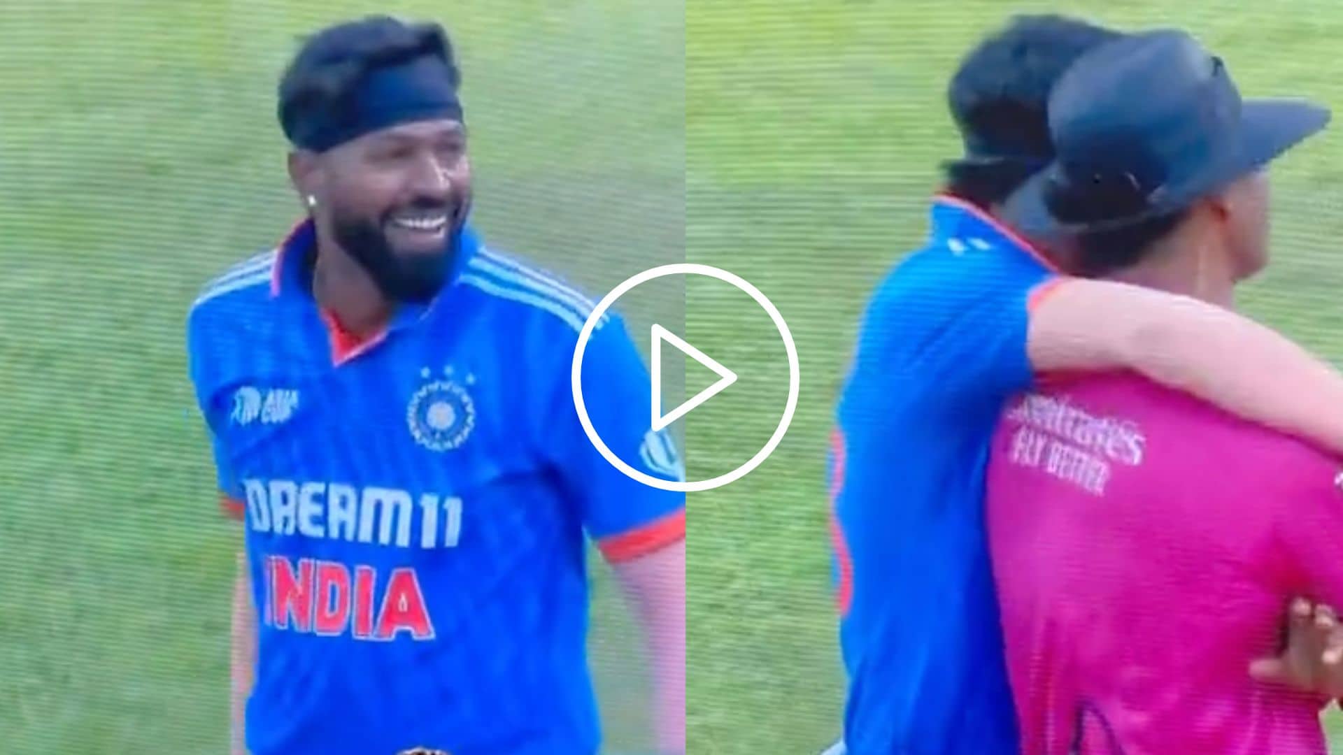[Watch] Hardik Pandya Laughs And Hugs Umpire Amid Hoax Rain Scare vs Nepal